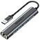 Henrety USB to Ethernet Adapter 4in1 Portable Data Hub USB Splitter USB 30 Expander with RJ45 Gigabit Ethernet LAN Network Adapter Support Windows 1081Mac OS Surface ProLinuxChromebook and More