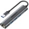 Henrety USB to Ethernet Adapter 4in1 Portable Data Hub USB Splitter USB 30 Expander with RJ45 Gigabit Ethernet LAN Network Adapter Support Windows 1081Mac OS Surface ProLinuxChromebook and More