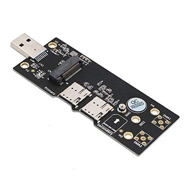 HLT NGFFM2 to USB 30 Adapter with Dual Nano SIM Card Slot for 3G4G5G Module
