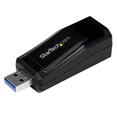 StarTech.com StarTech USB 30 to Gigabit Ethernet NIC 101001000 Mbps Network Adapter Black USB31000NDS