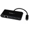 StarTech.com StarTechcom USB C to Ethernet Adapter 3 Port with Power Delivery USB PD Power Pass Through Charging USB C Adapter US1GC303APD Black