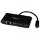 StarTech.com StarTechcom USB C to Ethernet Adapter 3 Port with Power Delivery USB PD Power Pass Through Charging USB C Adapter US1GC303APD Black