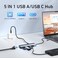 BENFEI USBC to Gigabit Ethernet Adapter with 3Port USB 30 Hub RJ45 Network Adapter Compatible with MacBook ProAir iPad Pro iMac Galaxy S23 XPS 17 Surface Book 3