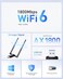 Nineplus USB WiFi Adapter for Desktop PC 1800Mbps 58G24G WiFi 6 USB 30 Wireless Adapter with 2x5dBi Antenna WiFi Dongle for Desktop PC Laptop 80211ax Internet Network Card for Win1110