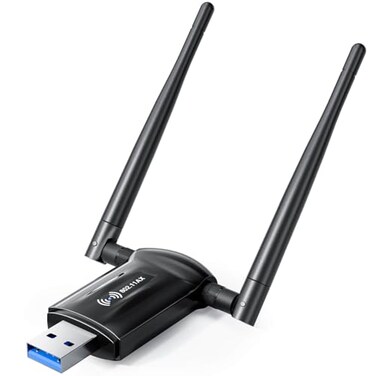 Nineplus USB WiFi Adapter for Desktop PC 1800Mbps 58G24G WiFi 6 USB 30 Wireless Adapter with 2x5dBi Antenna WiFi Dongle for Desktop PC Laptop 80211ax Internet Network Card for Win1110