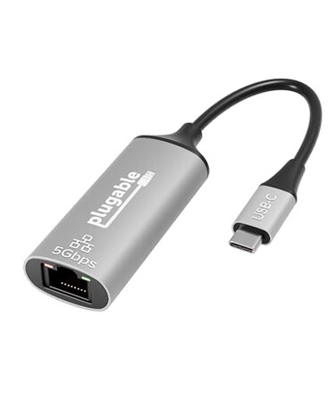 Plugable 5Gbps USBC to Ethernet Adapter Upgrade USBC Devices Without Ethernet to UltraFast Stable Wired Networking 5X Faster Than Gigabit PlugandPlay Realtek RTL8157 WindowsmacOSChromeOS