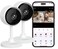 litokam Indoor Cameras for Home Security with Night Vision Pet Camera with Phone App WiFi Home Security Camara Baby Monitor Work with Alexa Motion Detection 2 Pack 2K