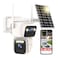 Luovisee Solar Security Cameras Outdoor Wireless 24G5G WiFi Cameras for Home Security Dual Lens PTZ Motion Zone 2Way Audio Night Vision Weatherproof SDCloud Storage