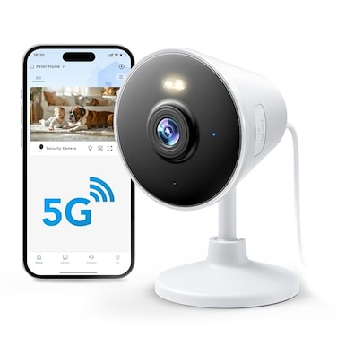 Rocktone 5G 24G IndoorOutdoor Security Camera for Home BabyElderDogPet Camera with Phone App WiFi Camera wSpotlight Color Night Vision 2Way Audio
