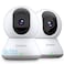 blurams Security Camera 2K Baby Monitor Dog Camera 360degree for Home Security White2Pack
