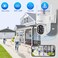 CKK Wireless Security Camera System with 10CH NVR 1TB HDD 4PCS Dual WiFi Outdoor Cameras with Dual Lens PTZ AI Motion Detection Color Night Vision 2Way Talk Floodlight Alarm IP66 Waterproof