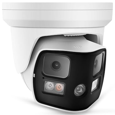 Real HD 8MP 4K Dual Lens Poe IP Security Camera 180 Degree Panoramic Wide Angle Full Color Night Vision H265 IP66 Metal Housing NDAA Compliant