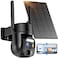 hawkray cams Hawkray Pannel Solar Wireless Outdoor Security Camera DualLens 10xZoom 2K Resolution 3MP 360PanTilt245G WiFi Battery Powered Camera with Spotlight Alarm PIR Motion Detection