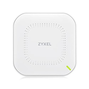 Zyxel WiFi 6 AX3000 Wireless Access Point 25GbE Mesh MUMIMO WPA3PSK Security Cloud App or Direct Management PoE or AC Powered Adapter Included TAA Compliant NWA50AXPRO