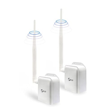 ANJIELO SMART Wireless Bridge PointtoPoint Long Range Wireless Access with HighGain Antenna 24G WiFi Bridge Repeater Supports 2600 feet Outdoor Transmission Distance Air Ethernet Cable