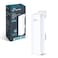 TP-Link TPLink 5GHz N300 Long Range Outdoor CPE for PtP and PtMP Transmission Point to Point Wireless Bridge 13dBi 15km Passive PoE Powered wFree PoE Injector Pharos Control CPE510 White