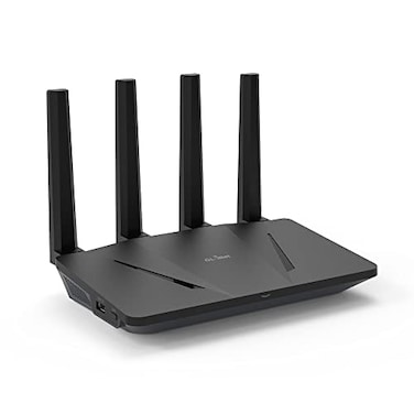 GL.iNet GLiNet GLAX1800Flint WiFi 6 Router Dual Band Gigabit Wireless Internet Router 5 x 1G Ethernet Ports Up to 120 Devices OpenVpnWireGuard