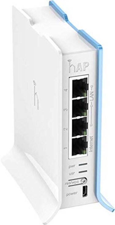 Mikrotik hAP lite TC Home Access Point 24 GHz Dual Chain with 4X Ethernet Ports and USB Power Supply Tower case