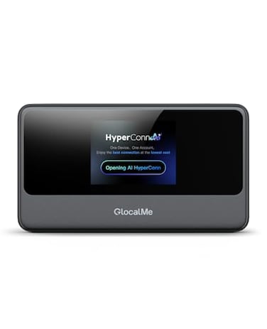 GlocalMe MeowGo G40Pro 4G Portable WiFi Hotspot for Travel in 200 Countries Upgraded 4G Mobile Hotspot Device with AI HyperConn Speed Up to 390Mbps No SIM Card Needed 10 Connected Devices