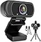 ToLuLu 1080P Webcam with Microphone HD Webcam Web Camera with Tripod Stand Widescreen USB Computer Camera Streaming Mic Web cam for Online CallingConferencingFacetimeYouTube Desktop Laptop PC