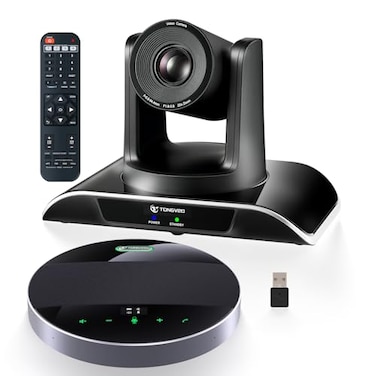 TONGVEO 20x Zoom Conference Room Camera System Allin1 Video and Audio Conferencing System 20X Optical Zoom USB30 HDMI PTZ Camera and Conference speaker with microphone Bundle for large Meeting Room