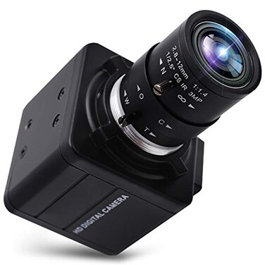 SVPRO USB Camera with Zoom 2812mm Varifocal Lens Webcam CMOS OV2710 High Frame Rate 100fps USB with Camera Full HD 1080P Mini Camera UVC Compliant for LaptopDesktopDrive Free Web Camera