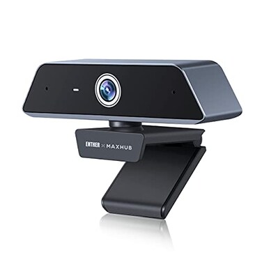 Enther MAXHUB Webcam 4k Webcam with Microphone for Computer with NoiseCanceling Mic Fast Auto Focus and Full HD Auto Light Correction Works with Microsoft Teams Zoom Skype Stream