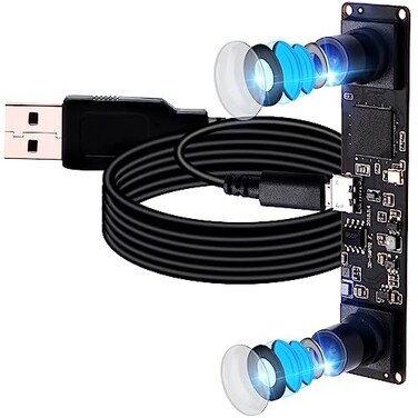 webcamerausb Dual Lens USB Camera Module 960p 60fps 3D Stereo Synchronized Webcam Board Module13mp Double Lens USB with CameraHD OV9750 Web Camera 90degree Web Cam for Windows Linux Raspberry Pi