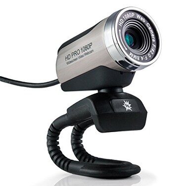 Stopmotion Explosion USB 20 HD Pro Widescreen Video Full 1080p Webcam with Built in Microphone and Flex Stand for Windows PC Laptops and Apple OS X