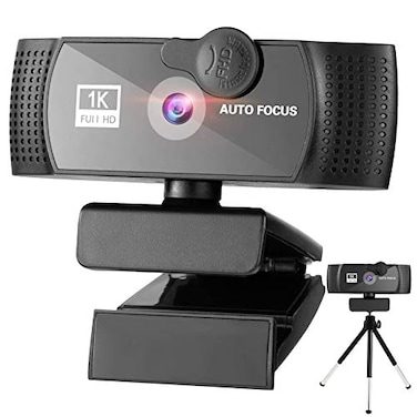 RERBO 1080p Webcam Full HD Camera with Microphone AutoFocus 120degree Wide Angle Web Camera with Tripod Stand and Privacy Cover for ZoomSkypeFaceTime Conferencing and Video Calling