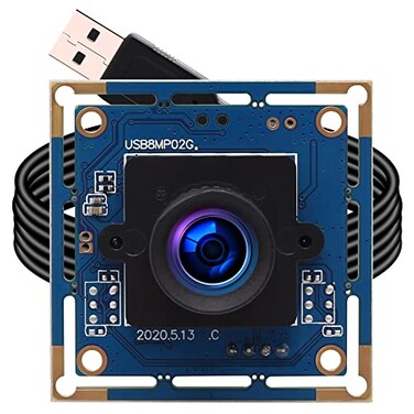 ELP 8mp USB Camera Module 2448p Webcam Board 75degree Wide Angle Web Cam Module Smart Embedded Camera IMX179 4k USB Webcam Module8megapixel HD Industrial USB Camera for WindowsLinuxAndroidmas Os