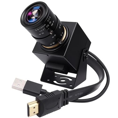 SVPRO 4K USB HDMI Camera Manual Zoom Webcam for Close Up with 2812mm Variable LensPlug and Play Camera for IndustrialStreaming and Home Video