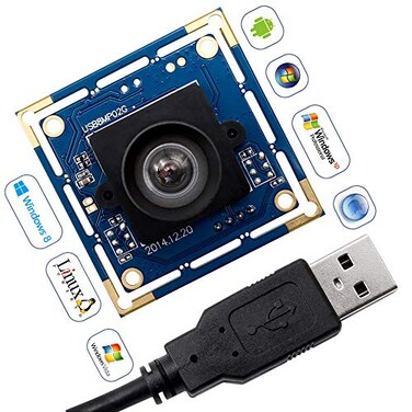 Camera USB 8MP USB Camera Module with M12 Lens No Distortion 75 Degree IMX179 Sensor 2448P USB20 Webcam for Laser Engraver 3D Printer Raspberry Pi Compatible with Linux Windows Android Mac