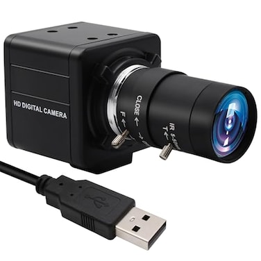 MMlove 8MP USB Camera High Speed 30fps 550mm 10X Optical Zoom Lens 2448P USB Webcam Manual Close up Zoom in and Out Golf Swing Camera for Industrial Machine Vision Support PC Raspberry Pi