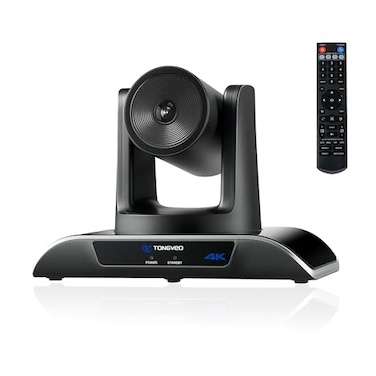 TONGVEO 4K PTZ Camera with AIPowered AutoTracking Gesture Control 5X Digital Zoom USB 30 120Degree WideAngle PTZ Webcam for Video Conference YouTubeTeamsZoom Meeting Live Streaming