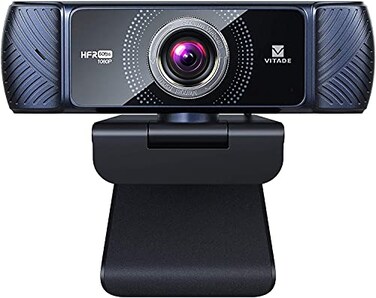 VITADE Webcam 1080P 60fps with Microphone for Streaming 682H Pro HD USB Computer Web Camera Video Cam for Gaming Conferencing Mac Windows Desktop PC Laptop Xbox Skype OBS Twitch YouTube Xsplit