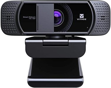VITADE Webcam with Microphone 1080P HD Web Camera 672 USB Desktop Web Cam Facecam Video Cam for Streaming Gaming Conferencing Mac Windows PC Laptop Computer