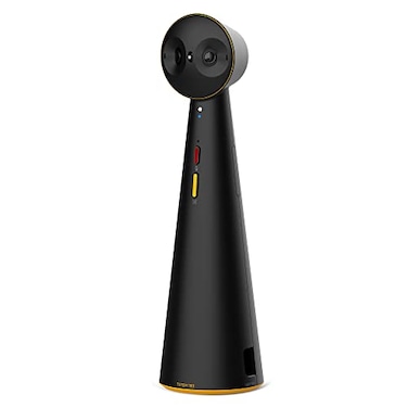 IPEVO Totem 180 4K Panoramic Video Conference Camera w 180 120 View Premium Webcam Full Room Coverage AI Auto Framing Noise Reduction Mics PlugandPlay USBC Remote Hybrid Learning