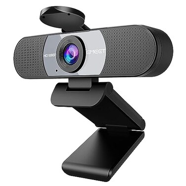 EMEET 1080P Webcam C960 Web Camera with 2 NoiseCancelling Microphones Privacy Cover 90 FOV Computer Camera Plug Play USB Webcam for CallsConference ZoomSkypeYouTube LaptopDesktop Grey