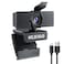 NexiGo N60 Pro Gen 2 1080P Webcam with DistortionFree Lens USB A to TypeC Data Cable Noise Reduction Mic Privacy Cover for ZoomSkypeTeamsWebex Laptop MAC PC Desktop