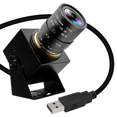IFWATER 8MP 4K USB Camera 2812mm 4X Optical Manual Zoom Lens 2160P Webcam Plug and Play for OpenCV Video Conference Laptop Raspberry Pi Jetson Nano Mac OS