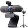 EMEET C960 4K Webcam with Tripod 4K UHD Sony Sensor 3 Adjustable Height Mini Tripod wPrivacy Cover PDAF Auto Focus Dual NoiseCancelling Mics Auto Light Correction Perfect for Online Meetings