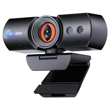 NexiGo HelloCam Pro Webcam with Windows Hello 1080P 60FPS Autofocus True Privacy Automatic Electronic Shutter Computer Camera Microphone Facial Enhancement HD USB Web Cam