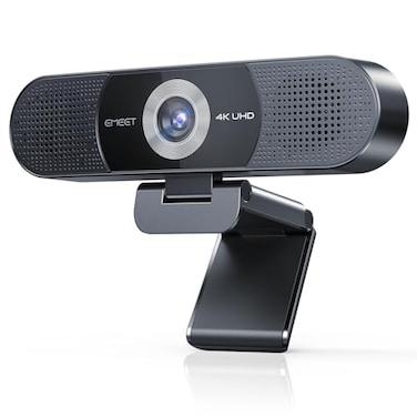 EMEET C980 PRO 3in1 4K Webcam with Microphone and Speaker 6098 Wide Angle Webcam w 4 Noise Cancel Mics 2 Speakers Fixed Focus Magnetic Privacy Cover Great for Group and Personal Video Calls