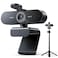 EMEET NOVA 4K Webcam with Tripod 4K UHD PDAF Autofocus Adjustable Heights with 360 Swivel Head 2 NoiseCancelling Mics USB PlugPlay Privacy Cover Ideal for Online MeetingsLive Streaming