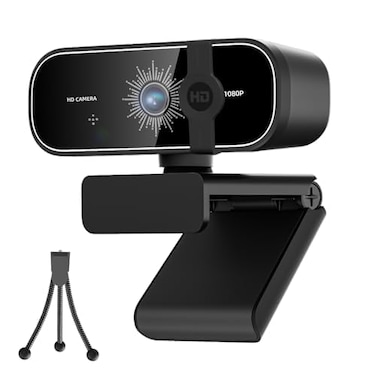 ISKOVI C28 1080P Webcam with Privacy Cover and Tripod Stand PC Camera with NoiseCancelling Mic Auto Light Correction Plug and Play Web Camera for Streaming ZoomFacetime