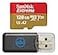 Everything But Stromboli SanDisk MicroSDXC 128GB Extreme Memory Card Compatible with Insta360 Go Ultra X4 X4 Air and X5 Action Camera SDSQXAA128GGN6MN Bundle with 1 MicroSD SD Card Reader