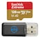 Everything But Stromboli SanDisk MicroSDXC 128GB Extreme Memory Card Compatible with Insta360 Go Ultra X4 X4 Air and X5 Action Camera SDSQXAA128GGN6MN Bundle with 1 MicroSD SD Card Reader