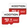 KOOTION 64GB Micro SD Card 2 Pack Micro SDXC Memory Card Class 10 Micro SD Cards UHSI C10 U1 High Speed TF Flash Card with Adapter