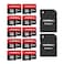 EASTBULL 4GB 10Pack of Micro SD Card 4GB SD Cards Pack Full HD Video 90MBs UHSI U1 Micro SDHC Class 10 for Surveillance Security Cam 10 Units and 2 Adapters